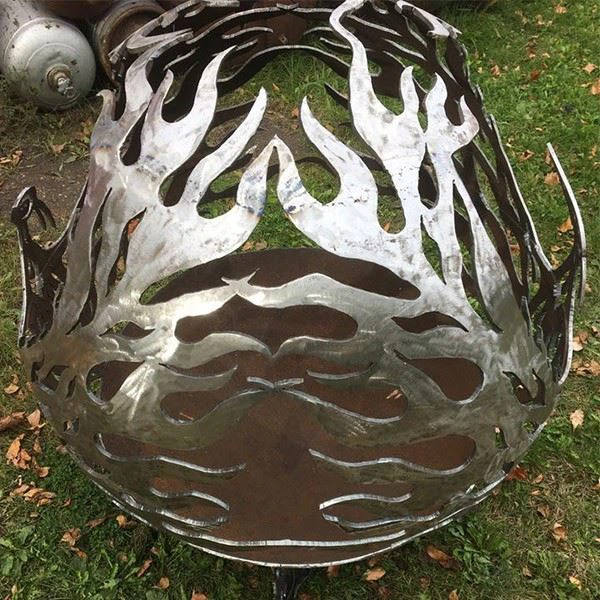 Phoenix Rusty Metal Fire Ball Fire Pit