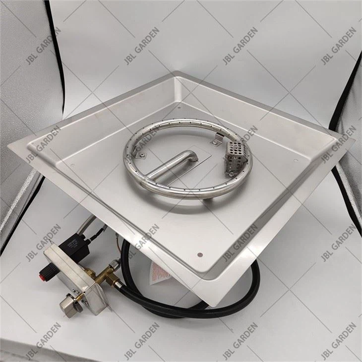 Stainless Steel Fire Pit Burner Natural Gas Outdoor Indoor Fire Pit Kit