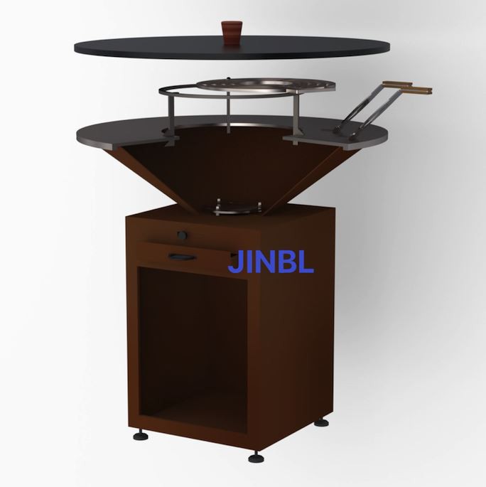 Садовый ржавый сверхмощный гриль-барбекю