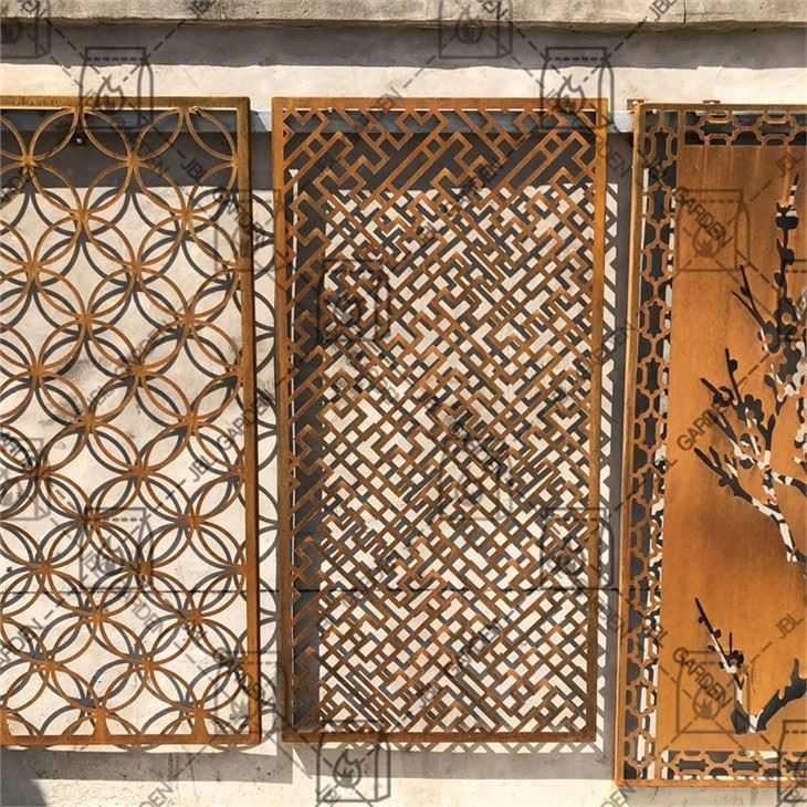 Экран Corten из нержавеющей стали с лазерной резкой