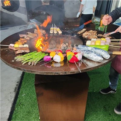 Стол для барбекю Corten Steel Fire Pit Brasero для приготовления пищи