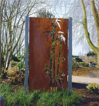 Забор из стальных панелей Corten
