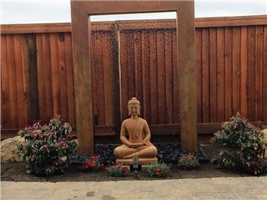 Водяное сооружение из кортеновской стали/на открытом воздухе/для дома и сада