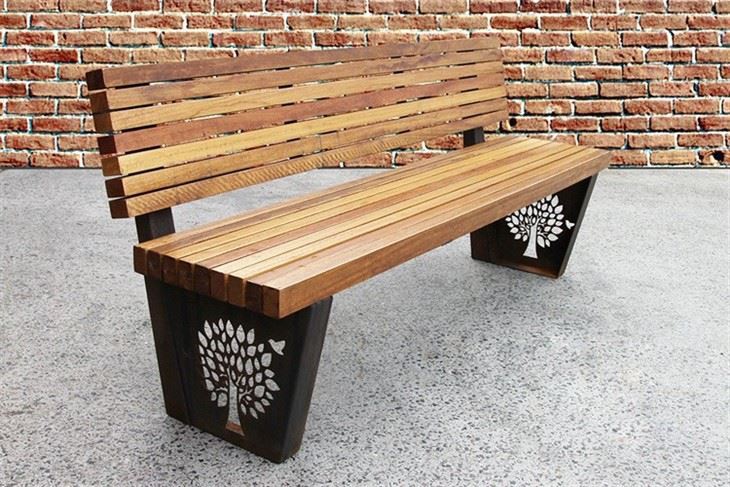 Corten Steel Bench Leg
