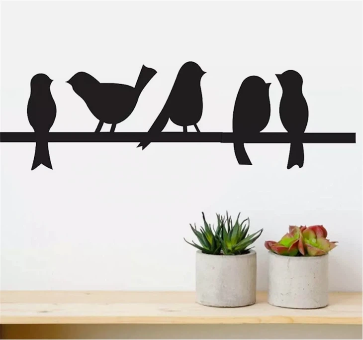 Black Bird Metal Wall Decor