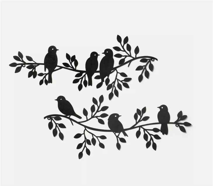 Black Bird Metal Wall Decor