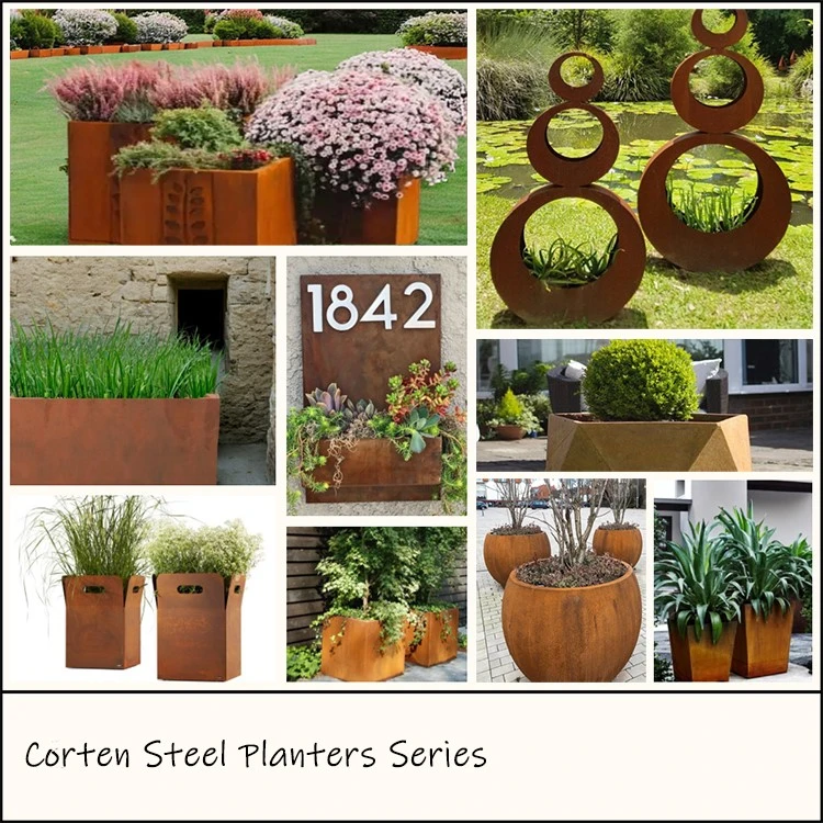 Corten steel planters Corten steel planters