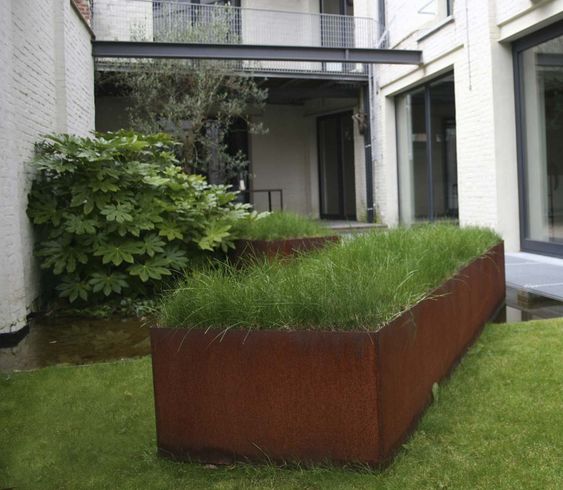 custom Corten steel planters custom Corten steel planters