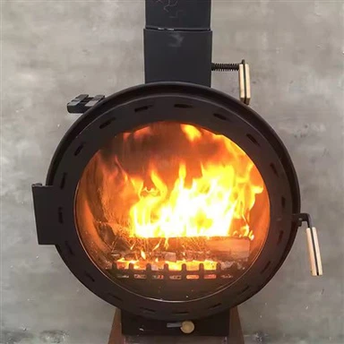 Крытый черный подвесной камин